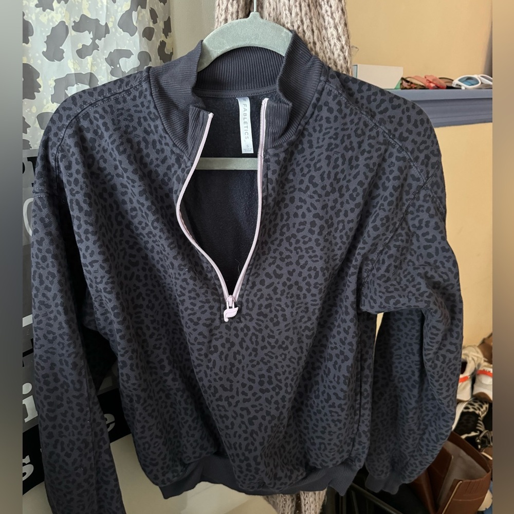 Auth Fabletics Cropped Zip Sweater